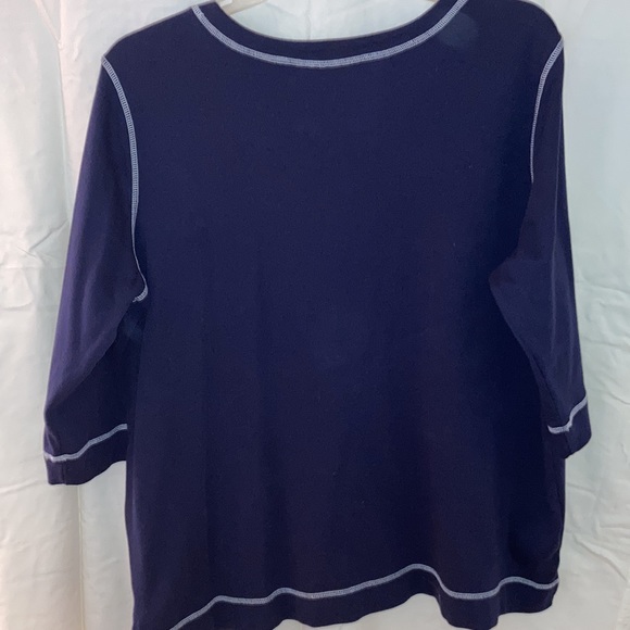 Blair women’s two XL longsleeve T-shirt blue with white stitching - Picture 7 of 7